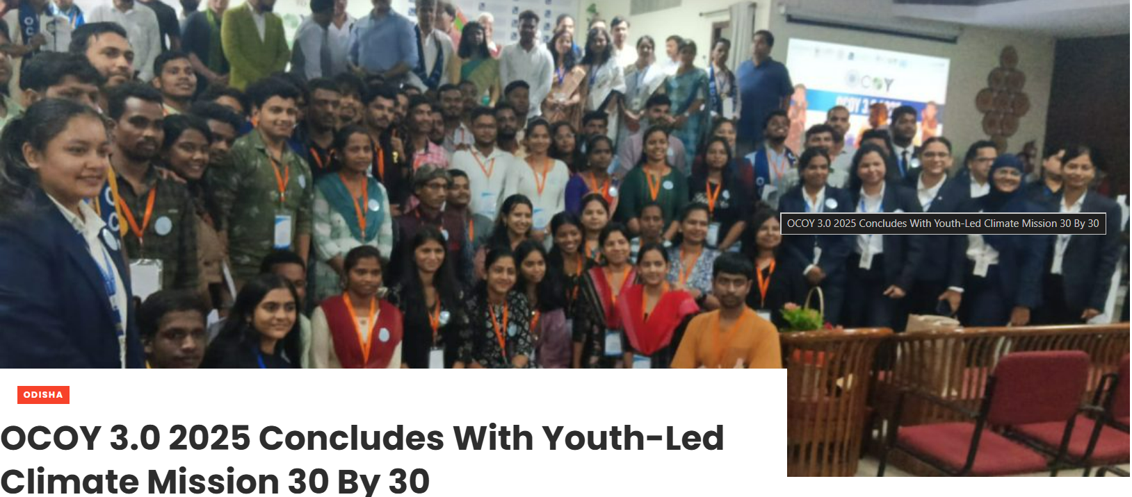 OCOY 3.0 2025 Concludes With Youth-Led Climate Mission 30 By 30